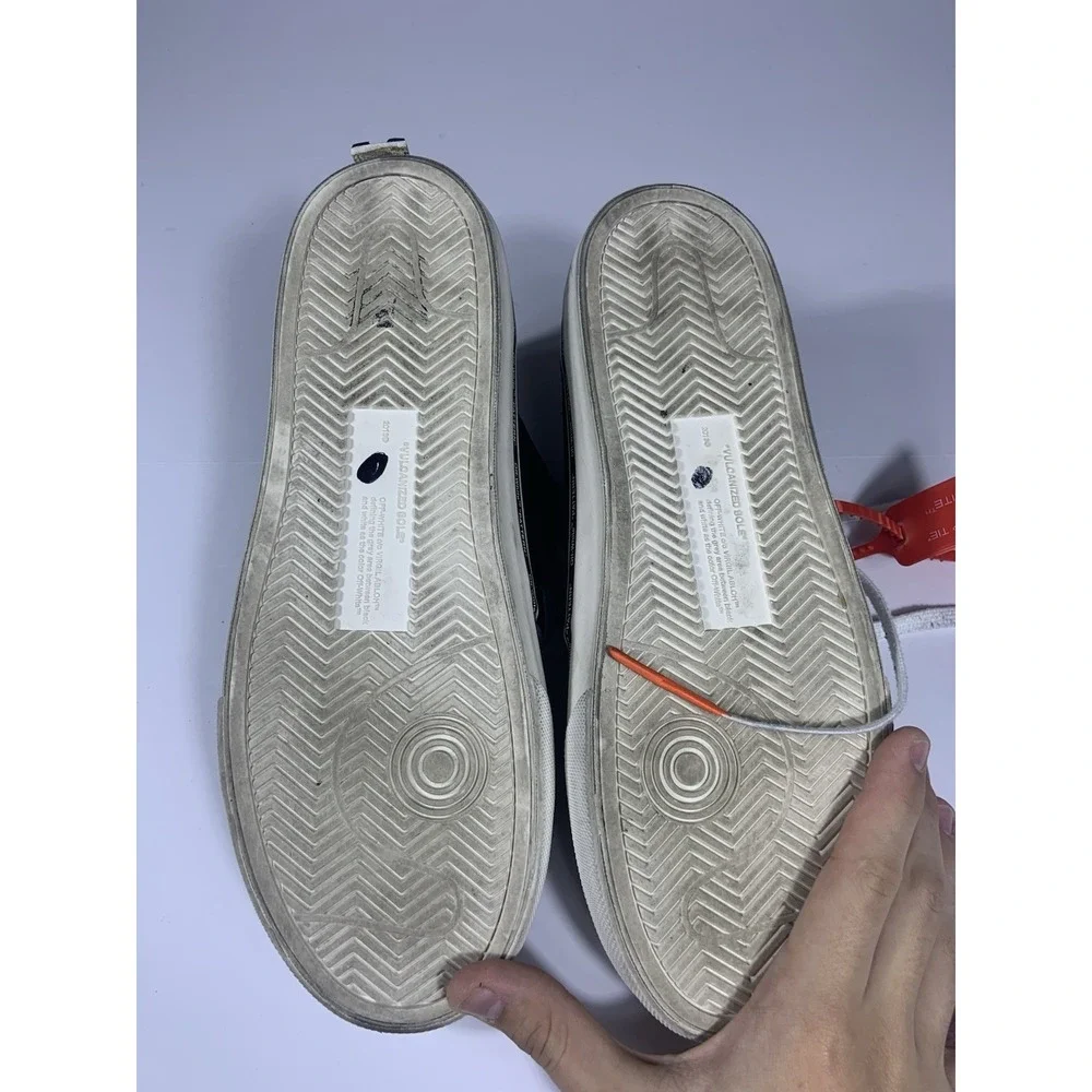 Off White Virgil Abloh Skate Shoes Sneakers Black Men's Size 45